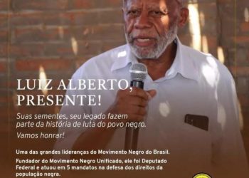 Nota de Pesar do SINDOMÉSTICO/Ba pelo falecimento do companheiro Luiz Alberto